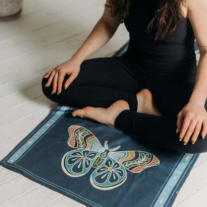 Trek Light Painted Moth Yoga Towel