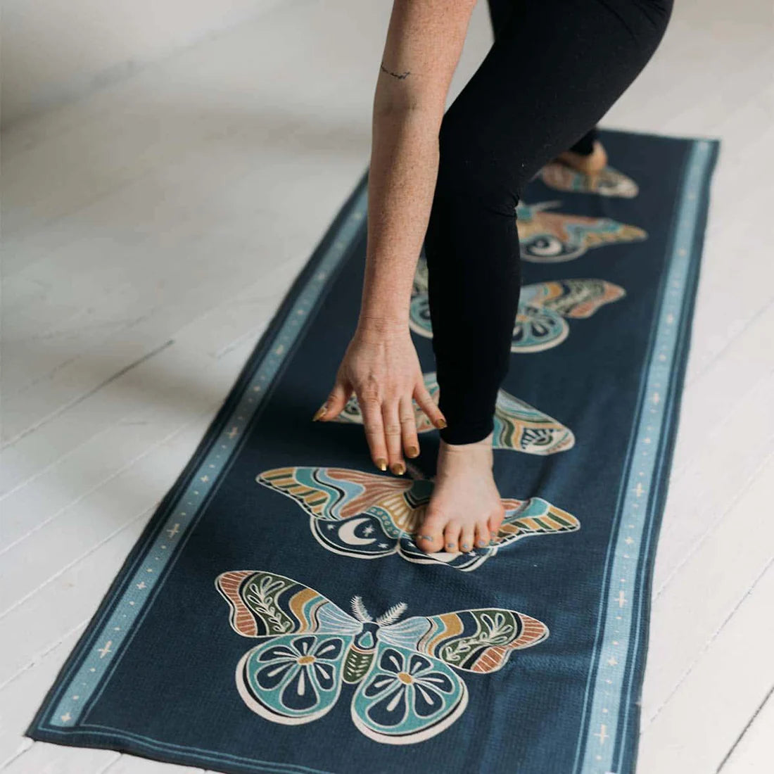 Trek Light Painted Moth Yoga Towel