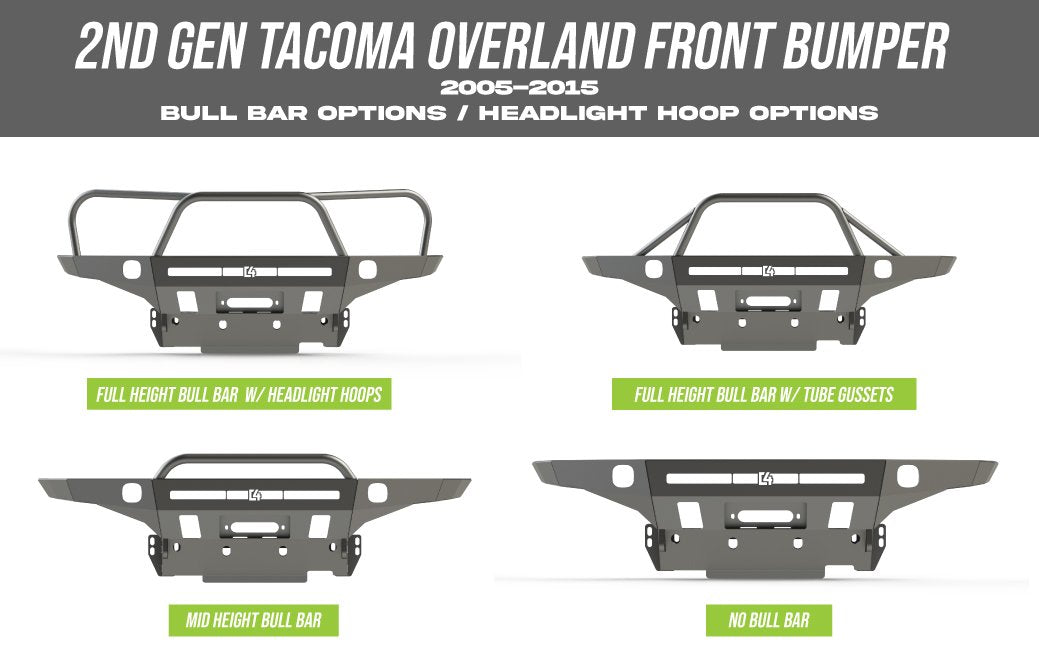 C4 Fabrication Tacoma Overland Series Front Bumper / 2nd Gen / 2005-2015