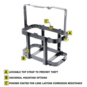 4x4Colorado  2.5 or 5 Gallon Jerry Can Bracket