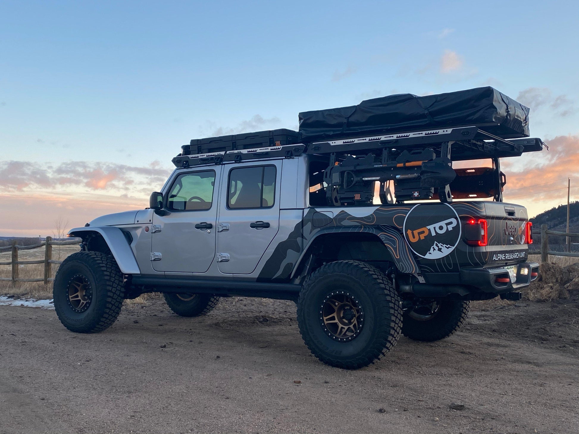 Alpha Jeep Gladiator Full Cab Rack-Overland Roof Rack-upTOP Overland-upTOP Overland